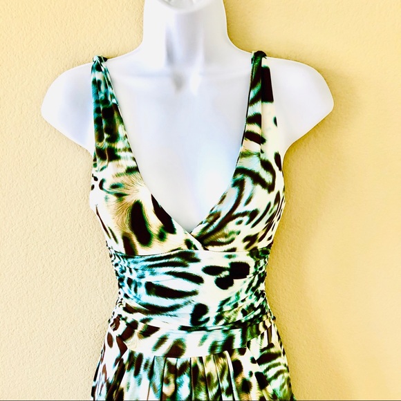 BLOCKOUT⚡️Animal Prints V-Cut Neck Mini Dress_M - Picture 3 of 8